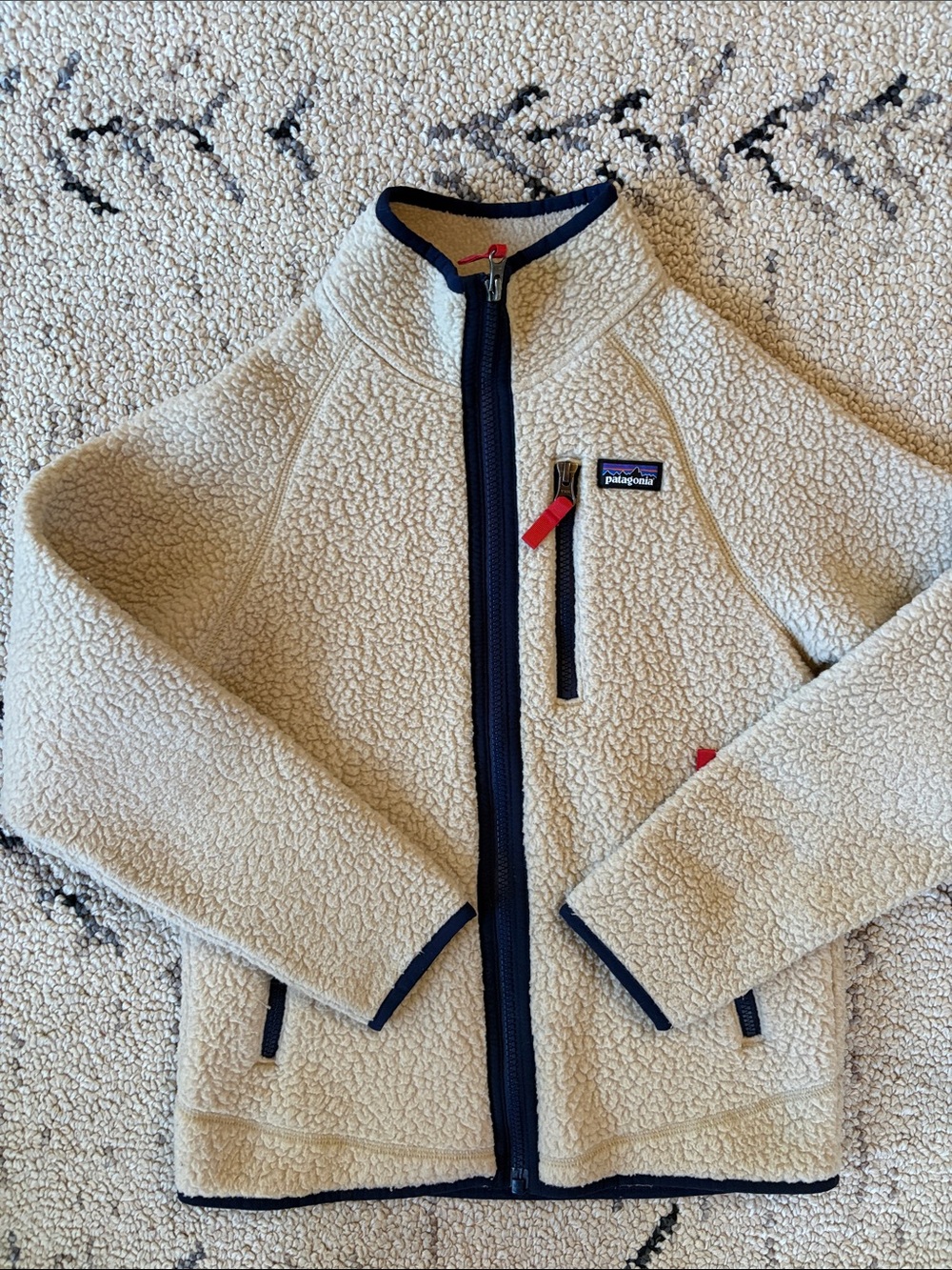 Patagonia kids Cream Sherpa Fleece Jacket (10)